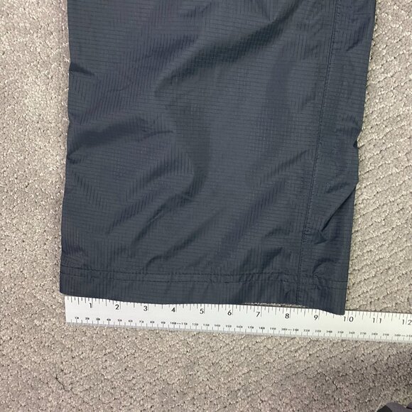 LL Bean Rain Pants Men's Medium Black Waterproof TEK Nylon Drawstring Ankle Zip - Picture 10 of 12
